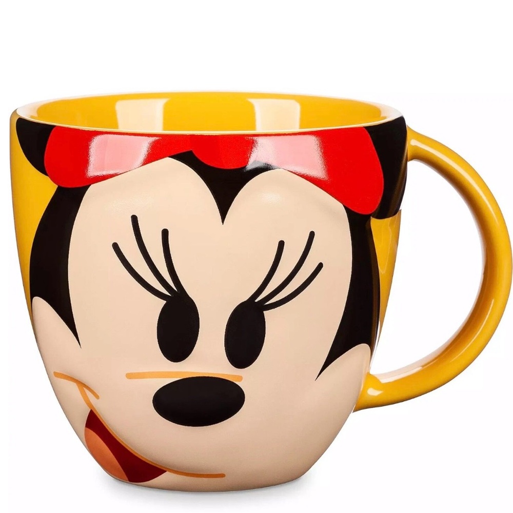 NEW Disney Coffee Mug ~ Minnie Mouse 3D Face Mug ~ Ceramic ~ 19 Oz.